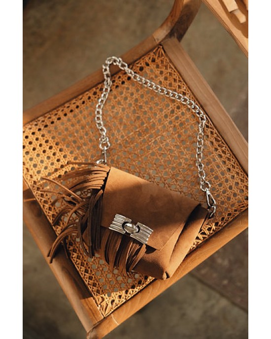 INDIVIDUAL WOMAN CHOCOLATE SUEDE SHOULDER BAG INDIVIDUAL