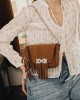 INDIVIDUAL WOMAN CHOCOLATE SUEDE SHOULDER BAG INDIVIDUAL