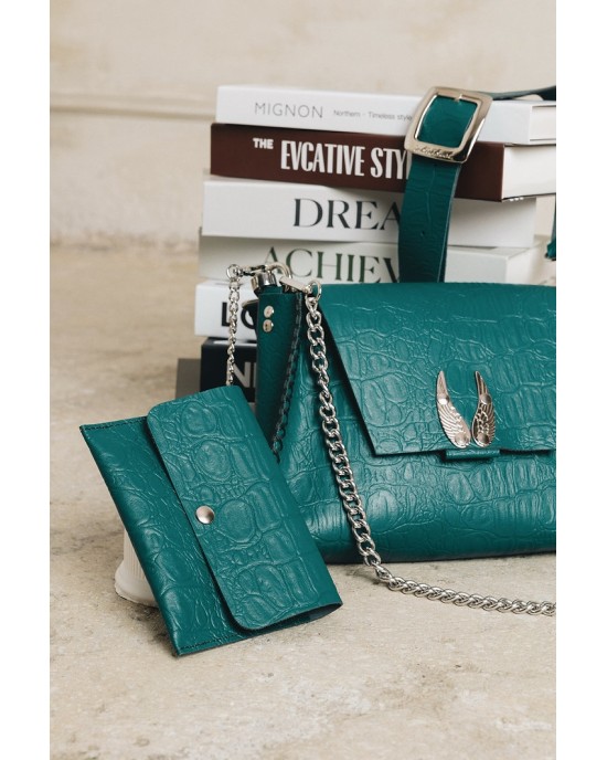 INDIVIDUAL WINGS SHOULDER BAG FOREST GREEN 