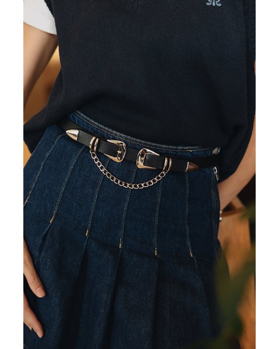 INDIVIDUAL THIS LITTLE GIRL LEATHER BELT