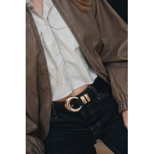 INDIVIDUAL DOUBLE VISION LEATHER BELT