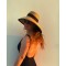 TIFFANY BLACK RIBBON STRAW HAT SAVAPILE