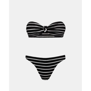 STRIPES STRAPLESS  CRINKLE BIKINI