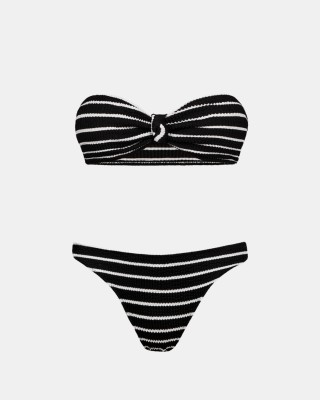 STRIPES STRAPLESS  CRINKLE BIKINI