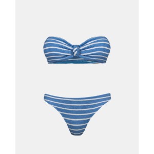 STRIPES STRAPLESS  CRINKLE BIKINI