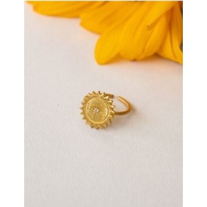 RISING SUN RING GOLD PLATED