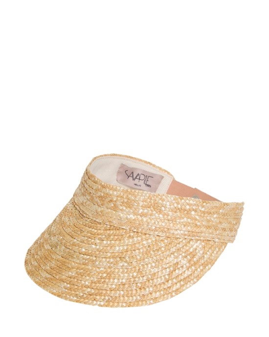 VISOR BEIGE STRAW HAT SAVAPILE