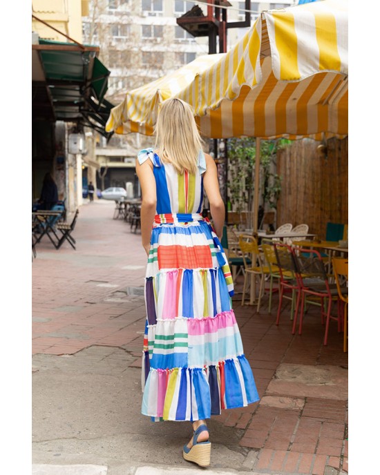 IGRID DRESS MULTI STRIPE SOBOHEMIAN IGRID DRESS MULTI STRIPE SOBOHEMIAN