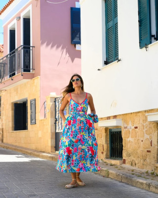 ALPHA DRESS TURQOISE SOBOHEMIAN