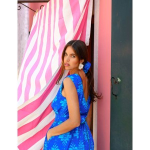VETA DRESS BLUE AZTEC SOBOHEMIAN