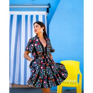 HELENA MINI DRESS BLACK MEXICAN SOBOHEMIAN
