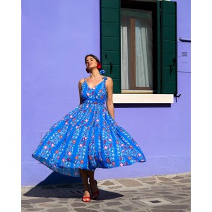 ZETA DRESS BLUE MEXICAN SOBOHEMIAN