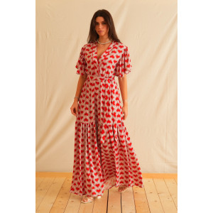 RED LOVE MAXI DRESS TRIKOGIA