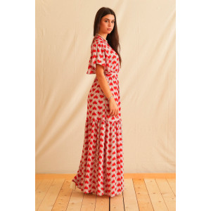 RED LOVE MAXI DRESS TRIKOGIA