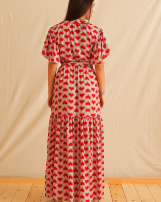 RED LOVE MAXI DRESS TRIKOGIA