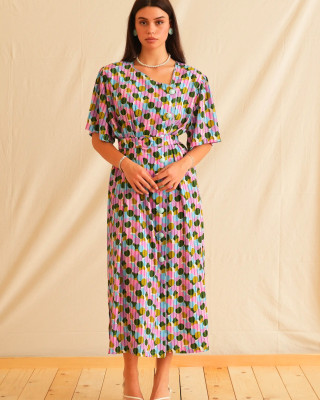 COLORFULL VINTAGE MAXI DRESS TRIKOGIA