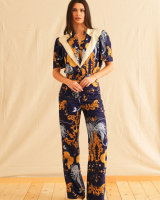 BLUE OCEAN OCEAN OVERSIZED SHIRT TRIKOGIA