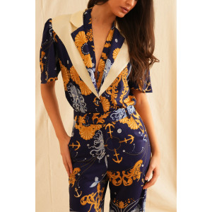 BLUE OCEAN OCEAN OVERSIZED SHIRT TRIKOGIA
