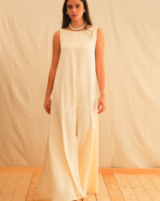 WHITE MAXI DRESS TRIKOGIA