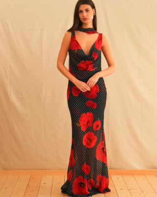 TULIP AFAIR DRAPED DRESS TRIKOGIA
