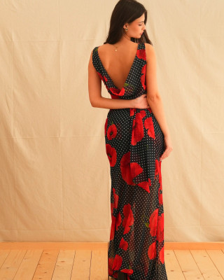 TULIP AFAIR DRAPED DRESS TRIKOGIA