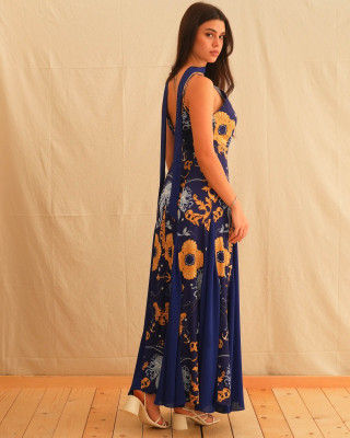BLUE OCEAN MAXI DRESS TRIKOGIA