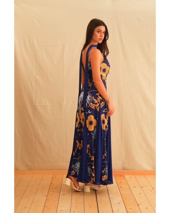 BLUE OCEAN MAXI DRESS TRIKOGIA