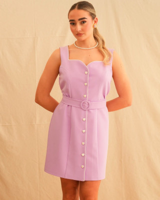 PURPLE VINTAGE MINI DRRESS TRIKOGIA