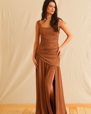 CARAMEL MAXI DRESS TRIKOGIA