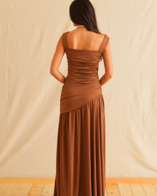 CARAMEL MAXI DRESS TRIKOGIA