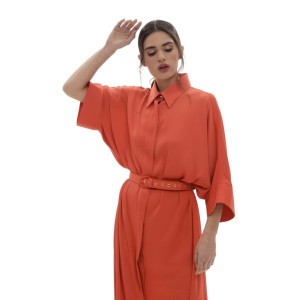 SILVIA OVERSIZED DRESS CORAL MAMOUSH