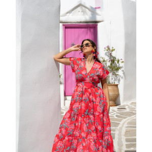 EVELYN DRESS RED SOBOHEMIAN
