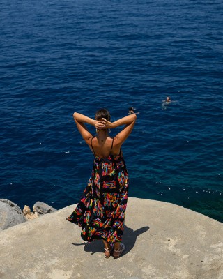 ALPHA DRESS BLACK PAINTINGS SOBOHEMIAN