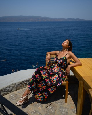 ALPHA DRESS BLACK PAINTINGS SOBOHEMIAN