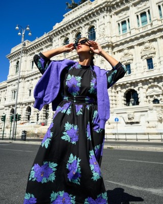 MAYA DRESS VIOLET BLOSSOM SOBOHEMIAN