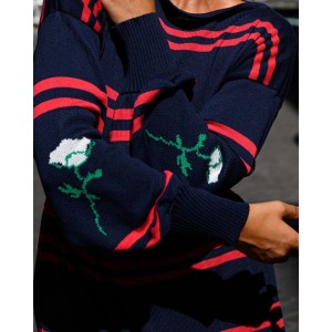 ABEL DRESS RED BLUE SOBOHEMIAN