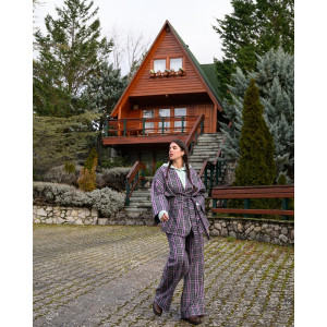 SOBEHEMIAN SASHA BLAZER GREY PURPLE