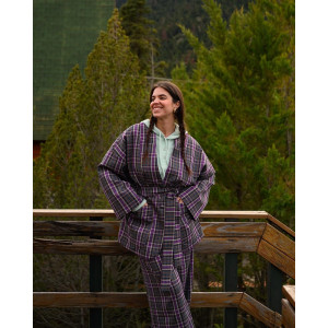 SOBEHEMIAN SASHA BLAZER GREY PURPLE