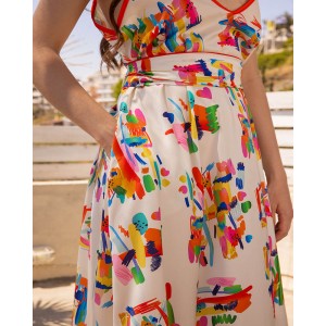 ALPHA DRESS WHITE PAINTINGS SOBOHEMIAN