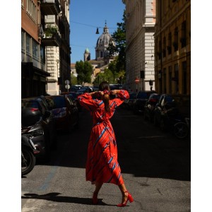 HARRIS MAXI DRESS RED STRIPES