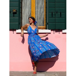 ZETA DRESS BLUE MEXICAN SOBOHEMIAN