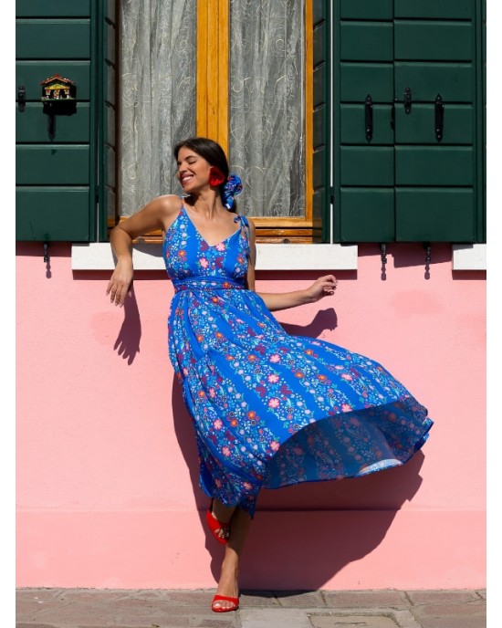 ZETA DRESS BLUE MEXICAN SOBOHEMIAN ZETA DRESS BLUE MEXICAN SOBOHEMIAN