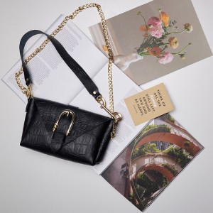 INDIVIDUAL ART LEATHER MOVE SHOULDER BAG BLACK