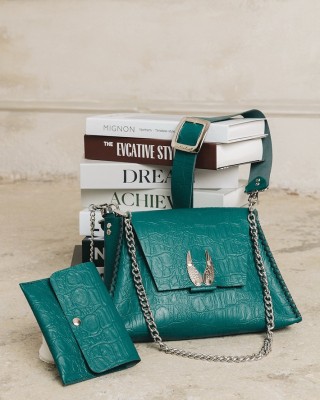 WINGS SHOULDER BAG FOREST GREEN INDIVIDUAL