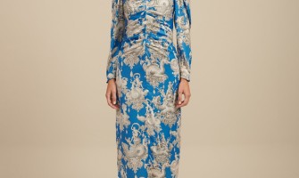 Printed blue dress @milkwhiteofficial SS20’ new collection