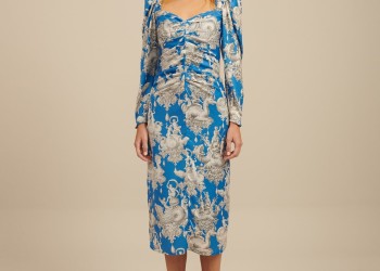 Printed blue dress @milkwhiteofficial SS20’ new collection