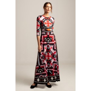 PEACE AND CHAOS LABYRINTH MAXI DRESS