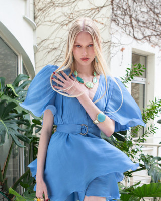 SARAH MINI AZURE BLUE NAZEZHDA