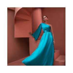 FOREVERYOUNG THEONE ONE SHOULDER SATIN DRESS