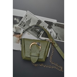 INDIVIDUAL ART LEATHER ONLY YOU OLIVE BAG